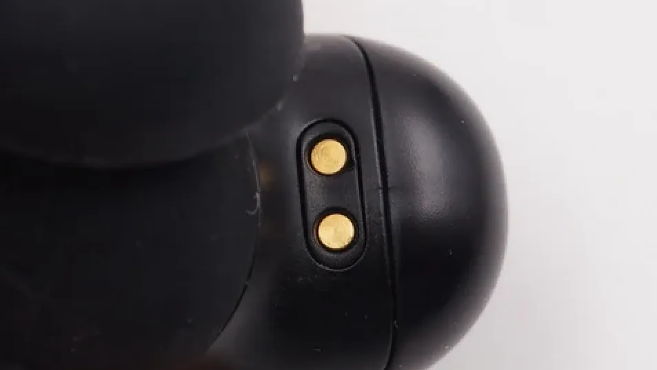 Pogo pin charging contacts in TWS earphones